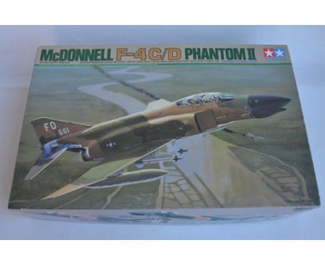 Unstarted Tamiya 1/32 scale McDonnell Douglas F-4C/D Phantom II model kit with extras to include Eduard photo-etch sets inclu