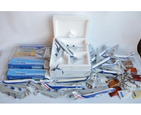 Collection of mostly 1/200 plastic snap fit aircraft models, all Volga-Dnepr/Cargo Logic Air and Air Bridge Cargo liveries, m