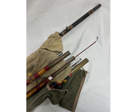 Assortment vintage fishing rod of various style, age and condition. To include Milbro, Edgar Sealey etc. To also include a le