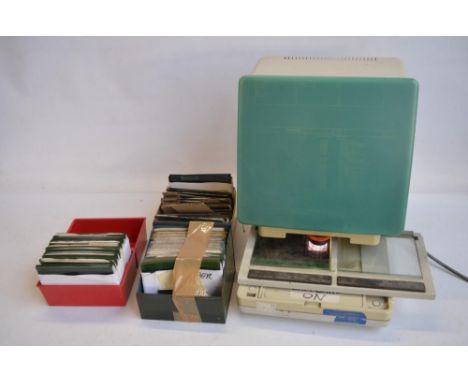 Agfa-Gevaert Copex LF-102 microfiche reader with a large quantity of Land Rover/Range Rover film plates, item tested and appe