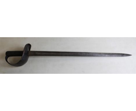 British pattern 1900 Naval Cutlass. 70.5 cm fullered blade, stamped with broad arrow and E.F.D.