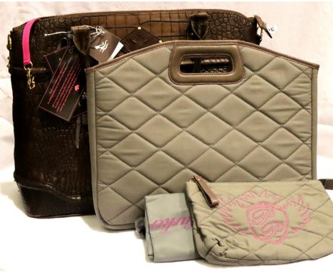 Penelope and Parker crocodile effect bag, new with tags, a further bag and a purse. P&amp;P Group 3 (£25+VAT for the first lo