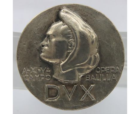 WWII Italian Fascist badge, Mussolini DVX Camp Opera Bailla. P&amp;P Group 1 (£14+VAT for the first lot and £1+VAT for subseq