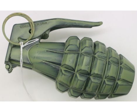 INERT American WWII replica MK11 pineapple hand grenade in green. P&amp;P Group 1 (£14+VAT for the first lot and £1+VAT for s