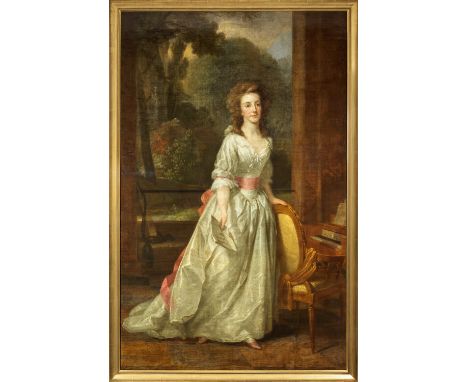 (1750 Maastricht - 1812 Heidelberg)Porträt von Friederike Luise Wilhelmine von Oranien-NassauGanzfiguriges, annähernd lebensg