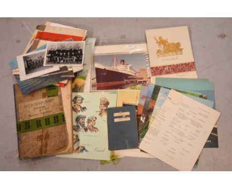 A quantity of maritime ephemera relating to Archibald Glenn who was the Chief Engineering Officer on various voyages on the C