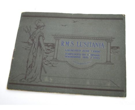 An original RMS Lusitania booklet for the dedication of two Lusitania memorial motor ambulances, 'For Service at the Front in