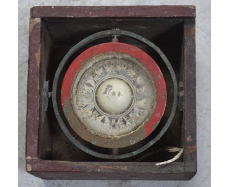 A Husun ship's compass, no.8709.