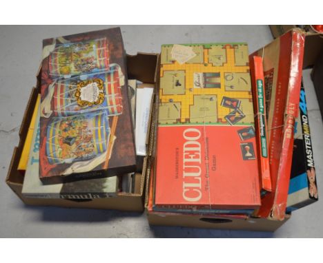A quantity of children's board games to include 'Colditz', 'Cluedo', vintage 'Monopoly', 'Mastermind', Waddington's 'Formula 