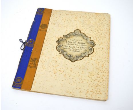 A souvenir brochure of the launch of the 'Queen Mary' in the presence of their Majesties the King and Queen, Wednesday 26th S