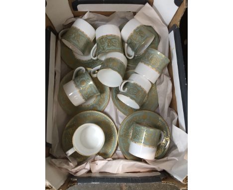 Set of eight Royal Worcester Balmoral cups and saucers  Good condition