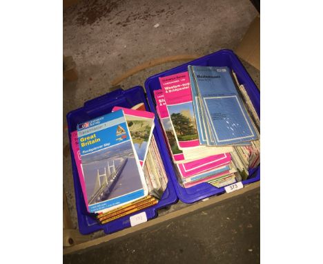 Two boxes of Maps, mainly Ordnance Survey  