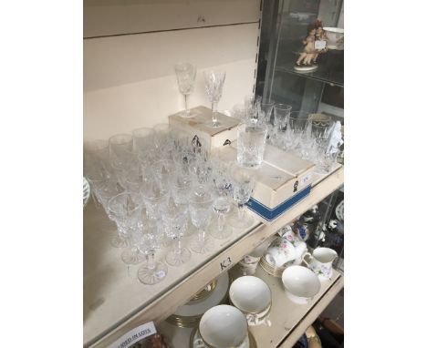 Waterford crystal 'Lissmore' glasses, 40 sherry, 2 10 oz tumblers, 7 5oz tumblers, 2 champagne saucers, 13 liquer and 3 port.