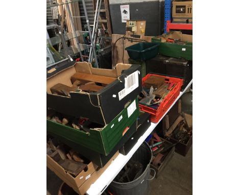 10 boxes of various tools  