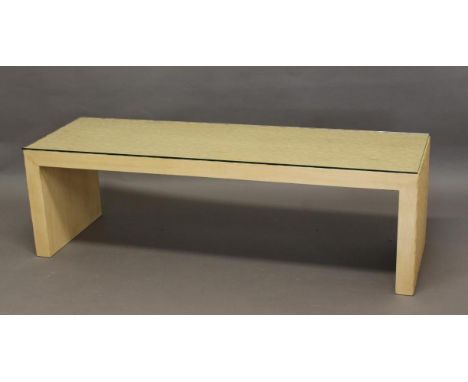 CONTEMPORARY DESIGNER COFFEE TABLE - CECILE &amp; BOYD, SOUTH AFRICA an unusual coffee table, the top and sides with scallope