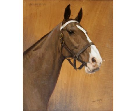 •FRANCES MABEL HOLLAMS (1877-1963) SHELMERDINE Signed, inscribed with name and dated 1932, oil on panel 40 x 32cm. ++ Good co