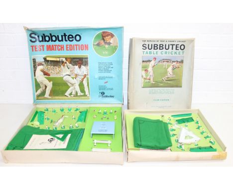 2 vintage Subbuteo table cricket sets to include Test match edition,