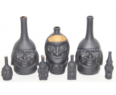 Qty of vintage Inca Pisco bottles, empty, assorted sizes, tallest 26cm [7]