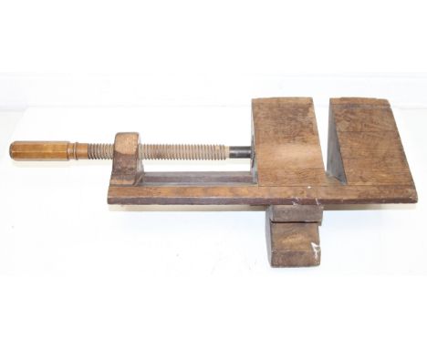 Large vintage wooden Mitre jack or finishing clamp, approx 80cm