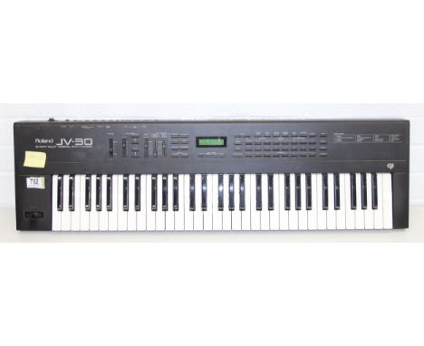 Roland JV-30 16 part multi timbral synthesizer keyboard, 97cm wide