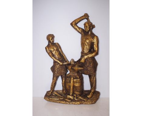 Wall art depicting blacksmiths 