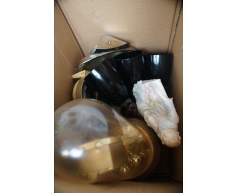 Boxed to include art glass fish anniversary clock &amp; others 