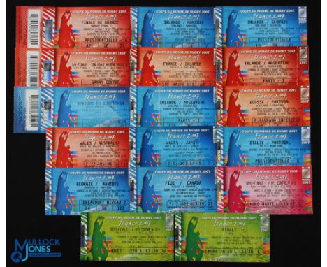 2007 RWC Rugby Ticket Selection (17): Games with all home countries included: Final, 3/4 playoff, both semis, qu-final at Mar