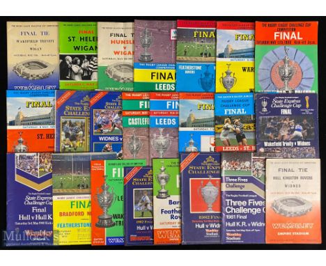 1963-84 R League Challenge Cup Final Programmes (22 seasons): Magnificent collection in great condition of every Wembley fina