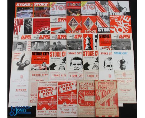 Collection of Stoke City home programmes 1947/48 Grimsby Town, 1950/51 WHU (FAC), 1952/53 Wrexham (FAC), 1954/55 Port Vale (p