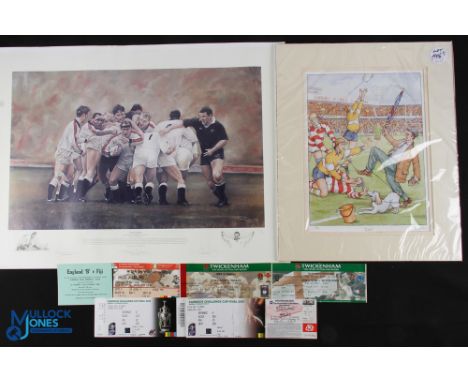 Rugby Artworks &amp; Tickets (9): Stephen Doig's large, bold &amp; striking 'Sweet Chariot' limited edition print of Brian Mo