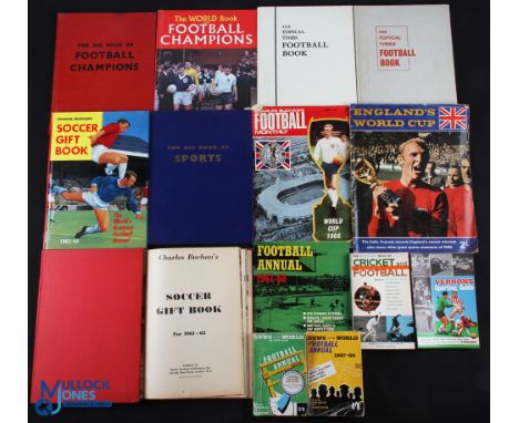 Selection of football books Topical Times 1961/62, 1962/63, Charles Buchans 1961/62, 1962/63, 1963/64, World book of Football