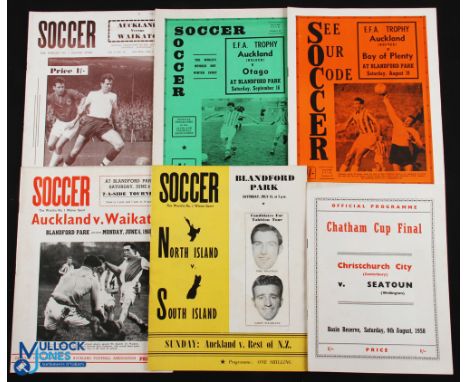 Selection of New Zealand football match programmes 1960 Northern Island v South Island (also Auckland v Rest of New Zealand),