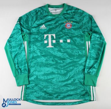Manuel Neuer No 1 Bayern Munich 2019/20 goalkeeper 'FIFA World Champions' match issue football shirt - in orange, Adidas / T 