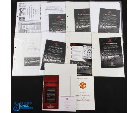Munich Air Disaster 40th anniversary Manchester Cathedral service programme &amp; ticket invitation 6 February 1998 + United 