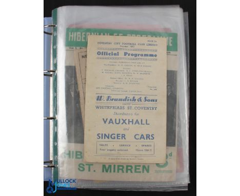 Collection of football programmes to include 1945/46 Coventry City v Aston Villa football league south, 1947/48 Newport Count