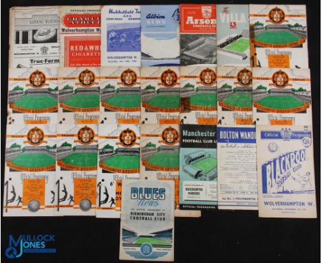 1955/56 Wolverhampton Wanderers home programmes Luton Town, Newcastle Utd, Blackpool, Arsenal (poor), Everton, Charlton Athle