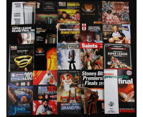 Recent R League Programmes, Premiership/Super League Finals (c.15): A selection of the heavy colourful editions from these fi