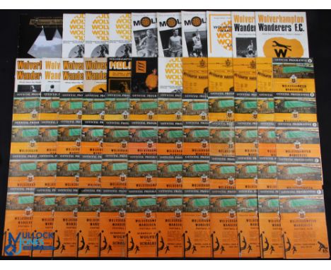 Collection of Wolverhampton Wanderers home match programmes 1951/52 Manchester City (FAC) (damaged), 1953/54 Burnley, WBA, 19