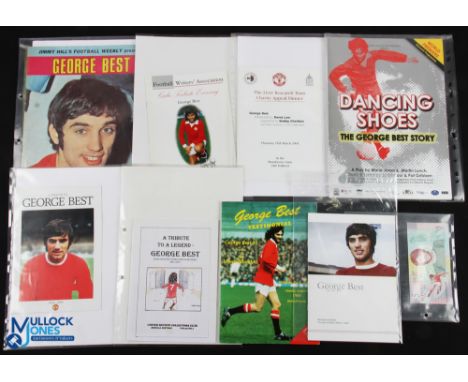 Selection of George Best memorabilia to include 2011 Dancing Shoes - The George Best Story World Premier souvenir programme +