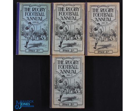 Rugby Football Annuals 1934-1937 Inclusive (4): Another super run of four of this well-known and sought-after periodical. Goo