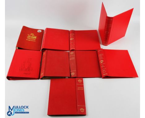 Vintage Manchester United Programmes Folder Binders, to include 1982-85 x2, a Wembley binder, undated x4, and a 1984-1987 (8)