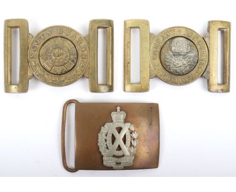 Honourable Artillery Company Other Ranks Waistbelt Clasp, brass two piece example with white metal grenade to the centre; all