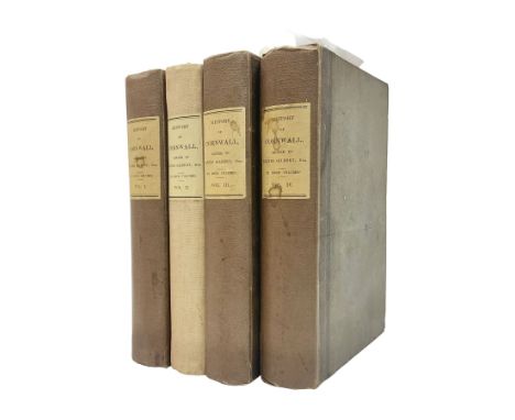 Davies Gilbert; The Parochial History of Cornwall, Founded on the Manuscript Histories of Mr Hals and Mr Tonkin, publisher J.