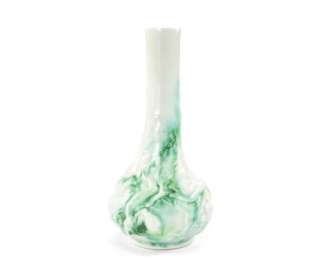 RARE ROYAL DOULTON 'CHINESE JADE' VASE by Charles Noke and Harry Nixon, marks and signed to base, 26cms highProvenance: colle