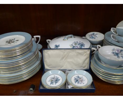Royal Doulton Part Dinner Service, 'Rose Elegance' TC101 and 'Woodland', comprising two vegetable tureen and covers, gravy bo