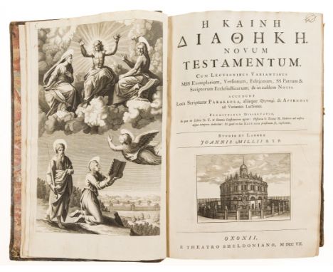 Bible, Greek.- He Kaine Diatheke [graece]. Novum Testamentum, edited by John Mill, half-title, engraved frontispiece, engrave