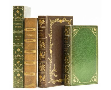 NO RESERVE Bindings.- Hunt (Leigh) The Poetical Works, first edition, 1832; Stories in Verse, first collected edition, 1855, 