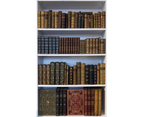 Bindings.- Cabinet of Poetry (The), 6 vol., engraved portraits, occasional water-staining, fine contemporary dark blue straig