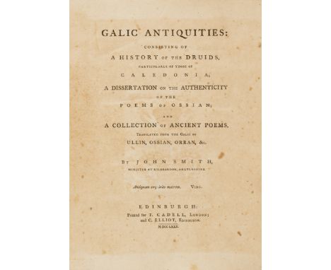NO RESERVE Gaelic.- Smith  (John) Galic antiquities: Consisting of a history of the druids, particularly of those of caledoni