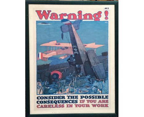 Two aircraft related framed prints.